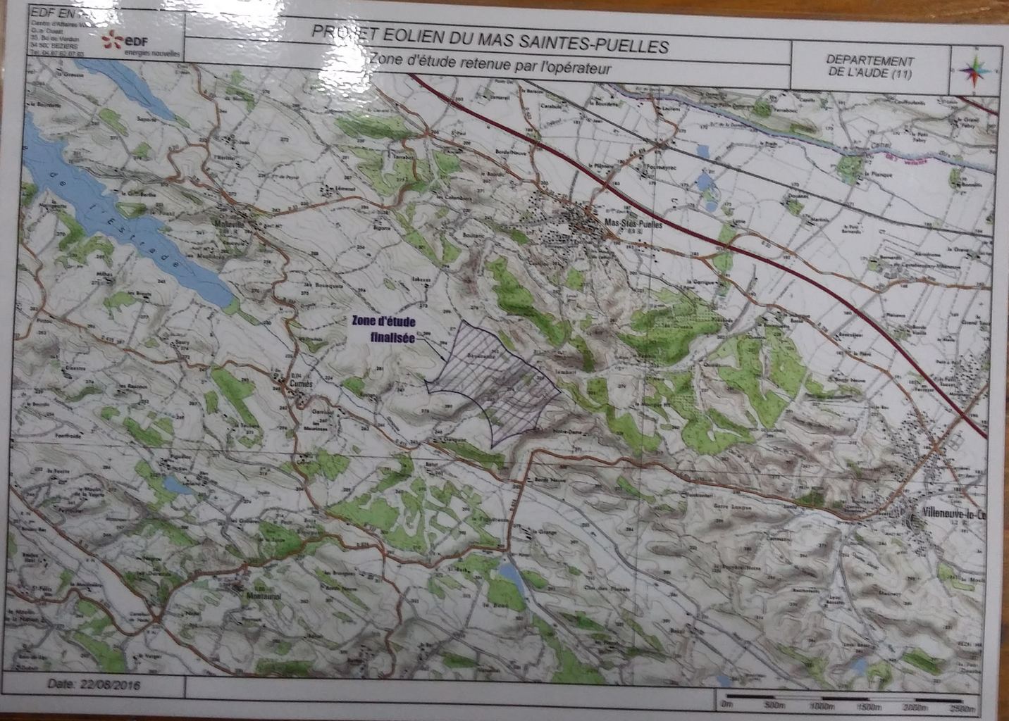 Annexe 2 - la "zone d'étude finalisée" de EDF-EN pour le Mas